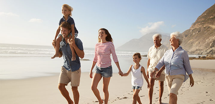Familie am Strand
