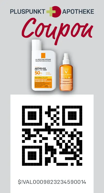 Pluspunkt Apotheke E-Coupon 10 € La Roche Posay und Vichy Coupon